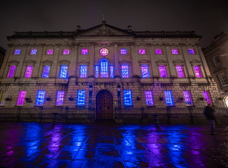 Scream the House Down: Bristol by Marcus Lyall takes centre stage at the Corn Exchange in Corn Street and illuminates in response to visitors’ voices (photo: Andre Pattenden)