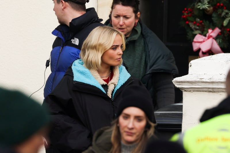 Millie Gibson, who plays Ruby Sunday, the Doctor’s new companion, on set in Clifton today