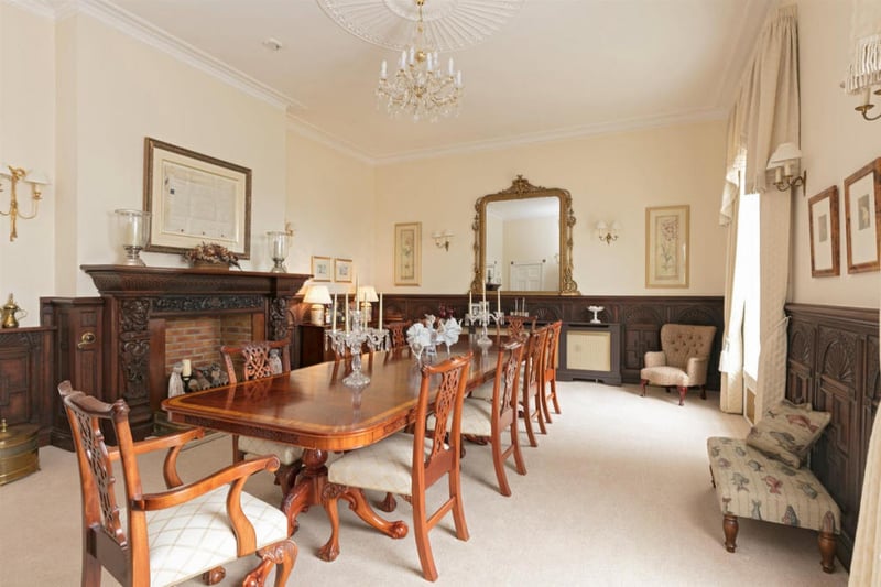 A large dining area with room for a big dinner table.