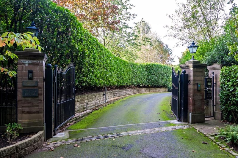 Gates leading to the property