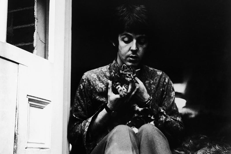 Sir Macca ($1.2bn) was a near neighbour of Rihanna, and can be seen here sitting on the doorstep of his St John’s Wood home with two kittens in 1967. He is at number eight in the list  (number two in London). He was in the Beatles and Wings. (Picture: Leslie Lee/Express/Getty Images)