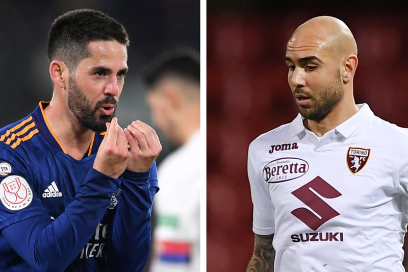 Isco and Simeone Zaza. Pictures; Getty Images
