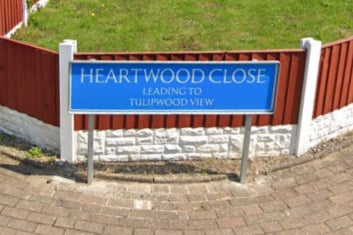 Heartwood Close in Netherton.