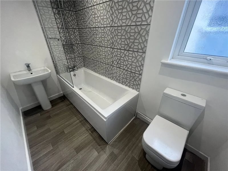 Modern bathroom with a shower bath