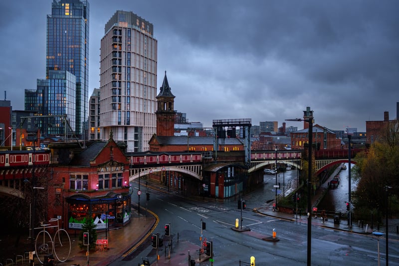 Instead of scrolling through Twitter, take the time to peak out the window on your next commute – particularly if you’re passing through Deansgate/Castlefield. The elevated platform and tramline gives you a great view of the city, the Bridgewater canal and Castlefield.(Photo by Christopher Furlong/Getty Images)