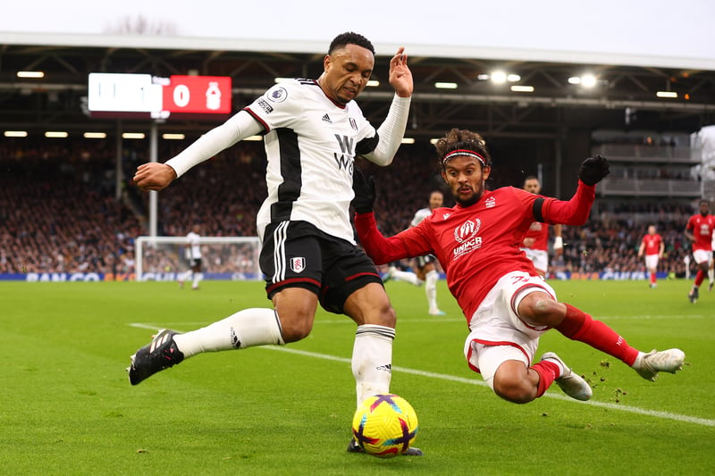Makes the team of the week for a second week running by completing four dribbles and winning two tackles - as well as two clearances - as Fulham beat Nottingham Forest by two goals to nil.