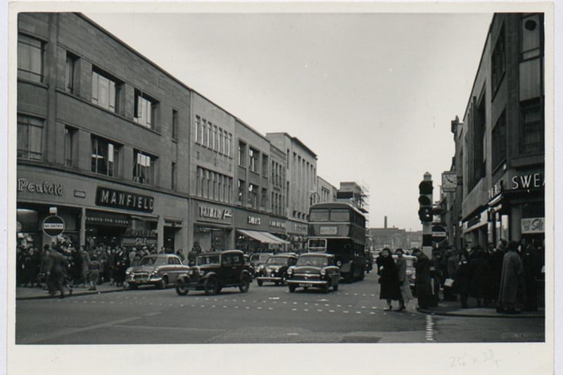 Broadmead looking from junction with Union Street towards roundabout.