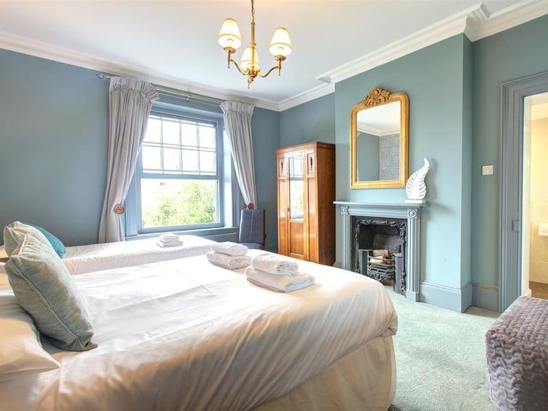 A bedroom inside one of the holiday homes