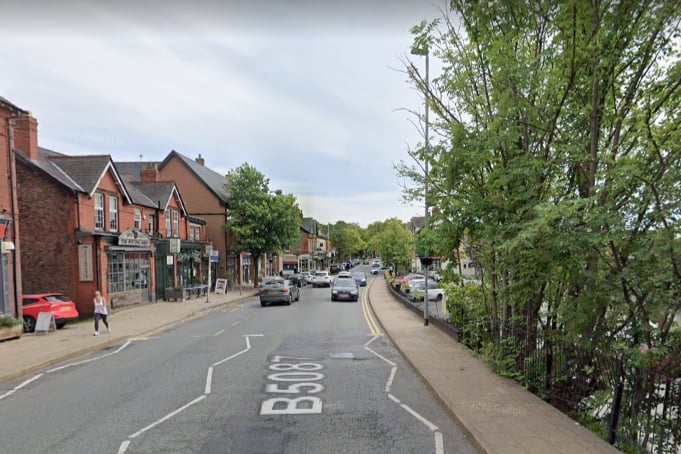 Known for its celebrity residents, Alderley Edge has an array of designer shop, cafes, bars and restaurants to enjoy. To buy a house here, though, you’re looking at upwards of half a million pounds, although Cheshire East has a happiness index score of 7.47. Photo: Google Maps