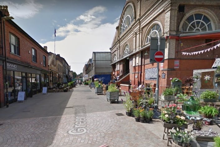 Altrincham has had a massive amount of regeneration work done in recent years and is fast becoming a foodie hub in particular, with its famous  market and food hall being joined by pop-ups, eateries and bars. House prices in its postcodes, though, are high, at an average of £515,465. Photo: Google Maps