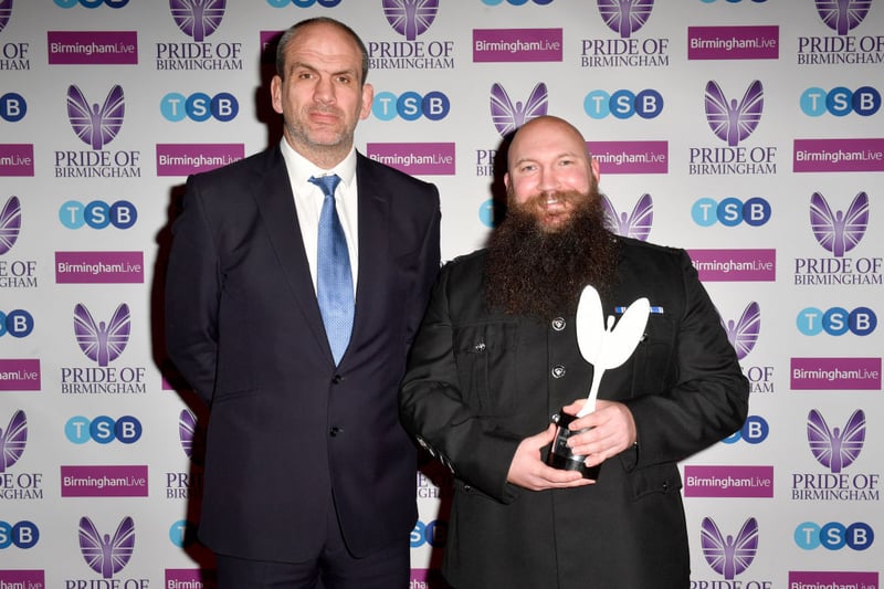 (R) PC Mat Evans, 42, was off duty and in London when he saw a man under the influence of alcohol and drugs attack an emergency worker with a knife outside a hospital.

Evans is part of the West Midland Police’s Birmingham city centre team and winner of the Emergency Services award in 2022. (Photo by Anthony Devlin/Getty Images)