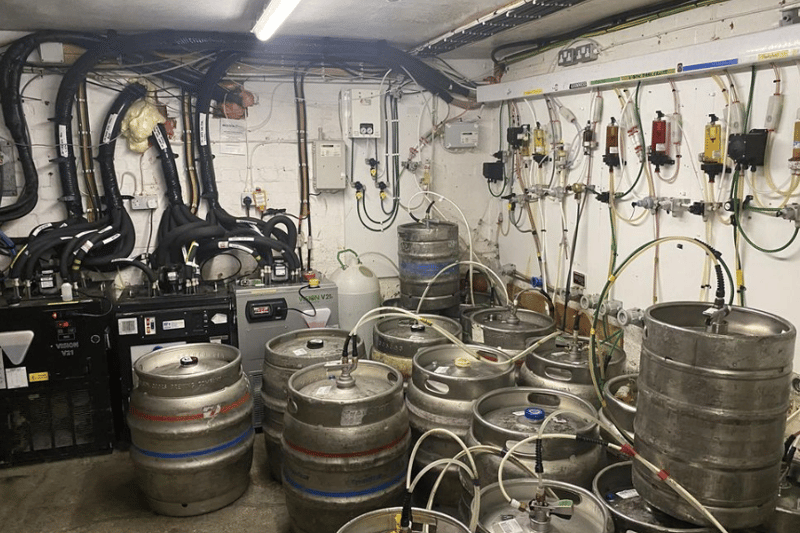 The various pumps displayed here, arguably one of the most important parts of any working bar / pub