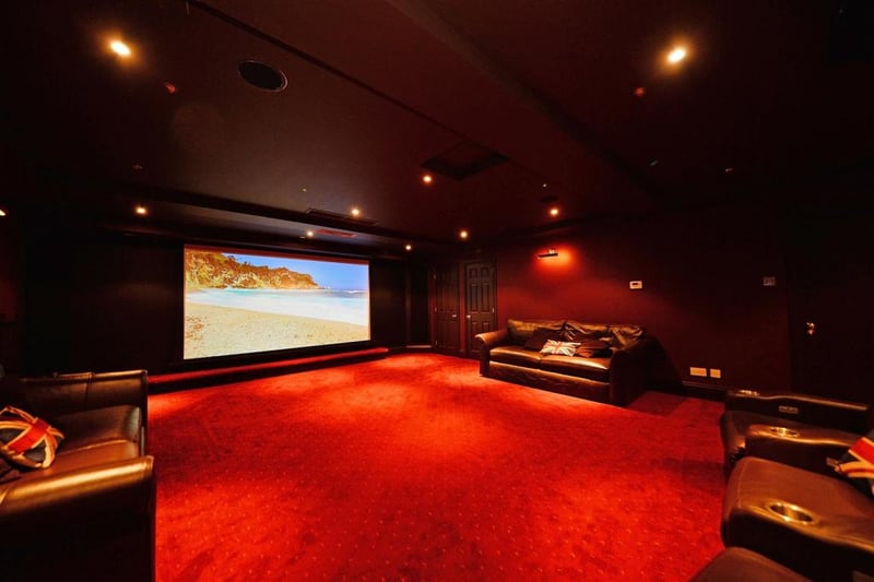 Closer view of home cinema room.