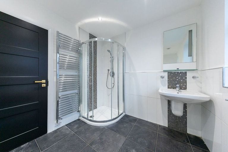 A shower room inside the property