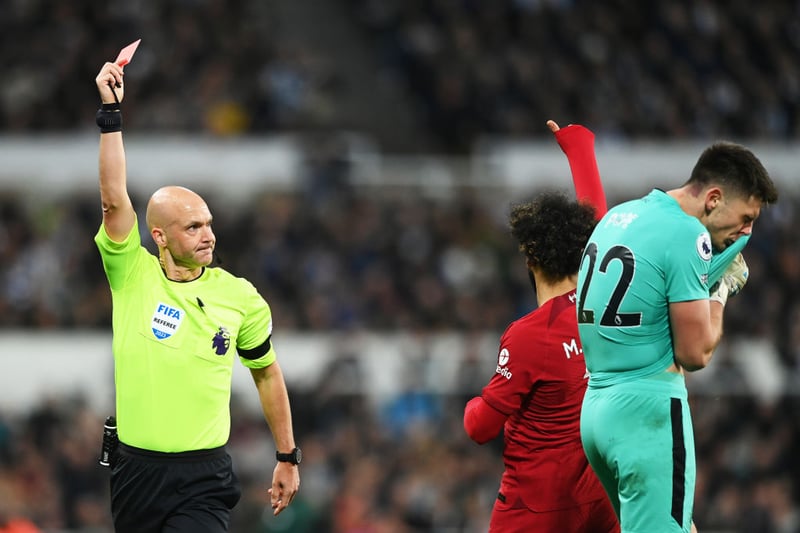An absolute horror show from one of Newcastle’s top performers this season. Conceded twice in the opening 17 minutes before being shown a straight red card for clumsily handling the ball outside of the area. Will now miss the Carabao Cup final in what is a devastating blow for club and player. 