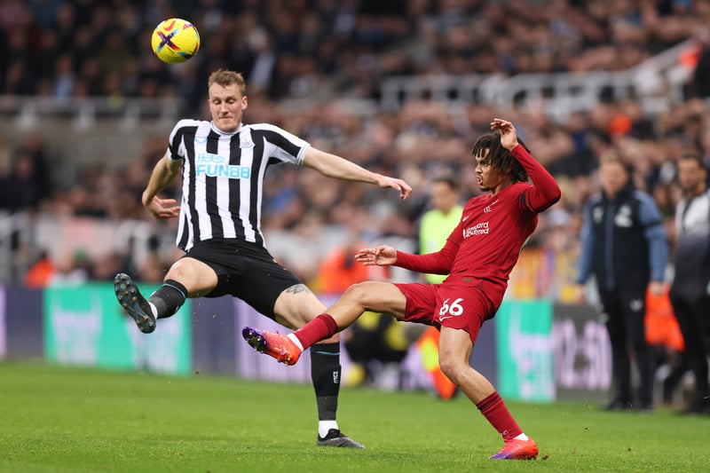 Superb vision and pass to find Nunez for the opener. Newcastle did pepper his side, especially in the first half, but he did enough defensively, although Alexander-Arnold was caught out of position for a Newcastle chance with 10 minutes left.