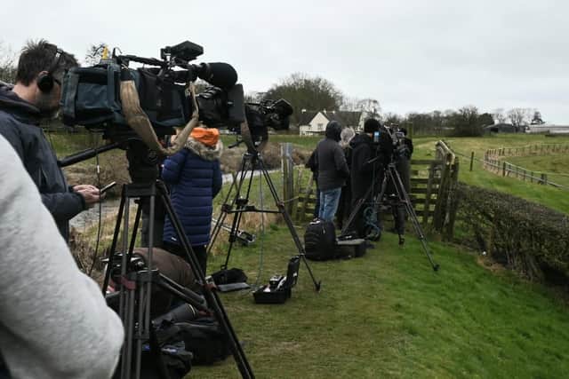 Media at the scene at St Michael’s On Wyre