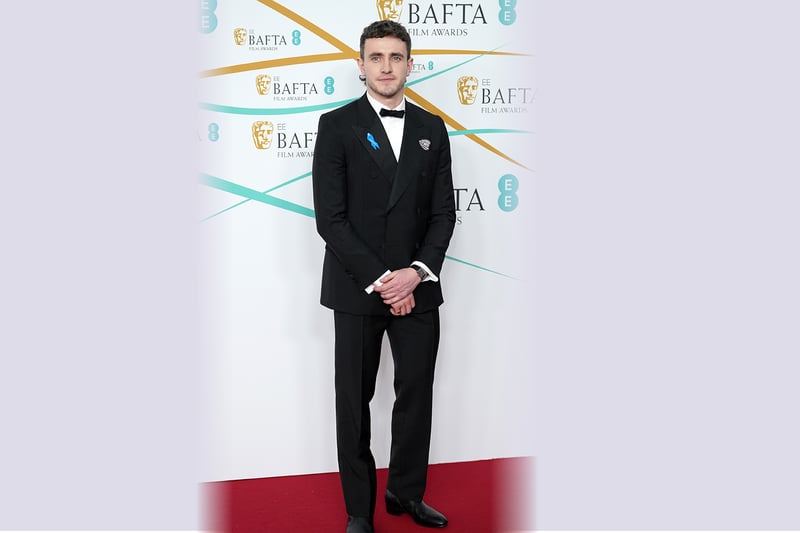 Paul Mescal looked very smart in his Gucci tuxedo, completed with a black bow tie.