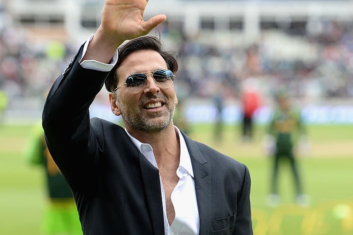 Akshay Kumar - who was once known as Action Kumar thanks to his action star status - is one of the most popular movie stars in Bollywood. His net worth is around £300m and he continues to make multiple movies a year. He visited Edgbaston for a cricket match in 2013. (Photo by Gareth Copley/Getty Images)