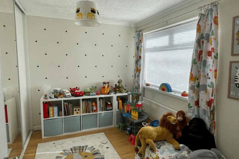This room currently acts a child’s bedroom, but if you have no little ones it could easily be remade into a home office