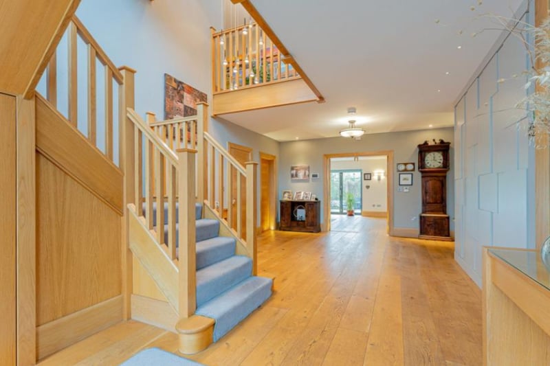 The home has been designed to a high standard, with a large entrance hall.