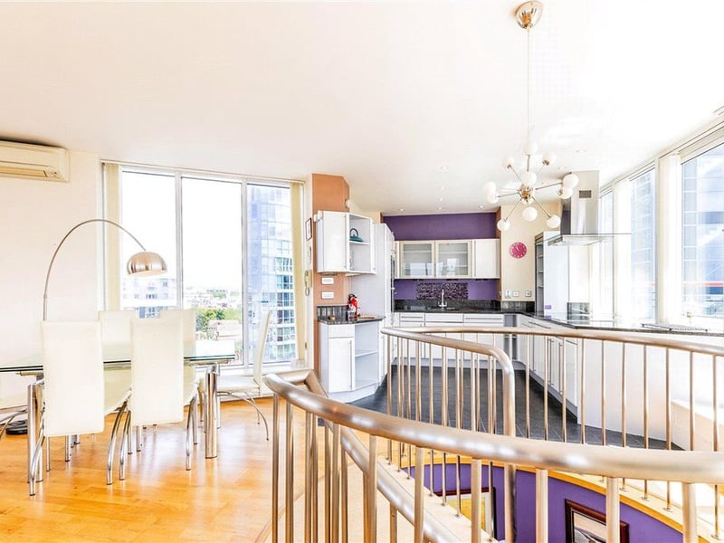 View of the kitchen and dining area