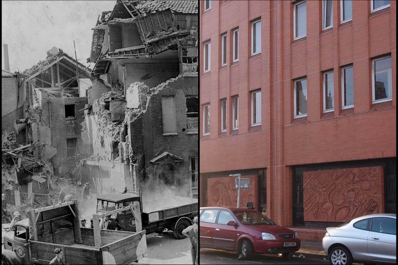 The first high explosive bomb of the Blitz to fall on Bristol landed at the junction of Lower Maudlin Street and Harford Street on June 25, 1940. It destroyed buildings at both ends along with some shops on Lower Maudlin Street, killing two elderly people. The site is now occupied by the Eye Hospital which was rebuilt in the early 1980s.