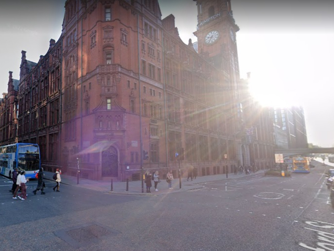 In University North and Whitworth Street the air quality score was 1.33 according to the government figures. Photo: Google Maps
