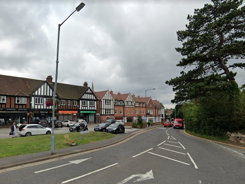 Moseley has a lively high street, good pubs and cafes, and is near to parks like Cannon Hill - which has its own Arts centre. The average home price here is £230,539 and it has a happiness index score of 7.32. (Photo - Google Maps)