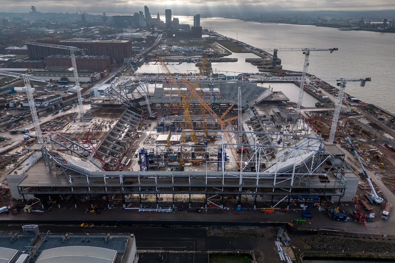 Everton’s new and improved modern stadium will be ready for sometime during the 2024/25 season. Work has been underway since 2021 and the stadium is set to become a new and modern arena that will help drive Everton forward into the future.