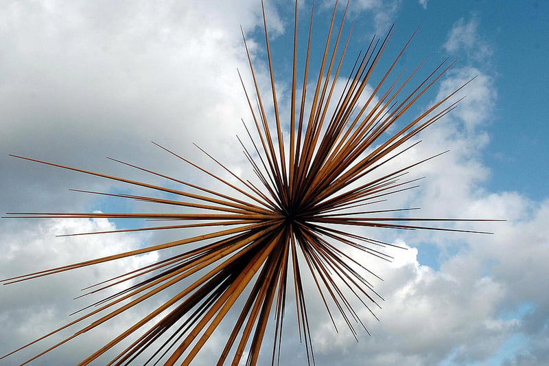The “B of the Bang” sculpture by Thomas Heatherwick  was commissioned for the 2002 Commonwealth Games in Manchester and used to stand outside the Etihad stadium. There were continuous concerns about the safety of the sculpture and one spike fell just days after it was unveiled. Photo credit: Getty