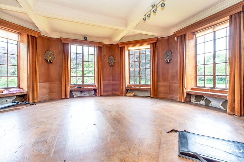 The octagonal room inside the property 