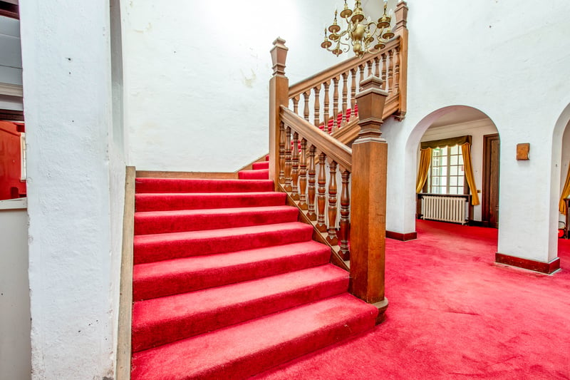 One of the three staircases inside the property