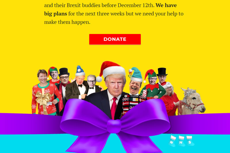In November 2019, the group bought the website “thebrexitparty.com” and offered to sell it to Nigel Farage, who was then Leader of the Brexit Party, for over a million pounds.  They said the entire fee, which would increase by £50,000 each day, would be donated to the Joint Council for the Welfare of Immigrants. 