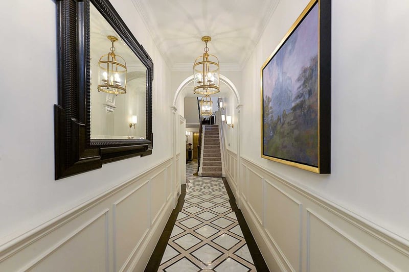 The long entrance hall as you enter the property