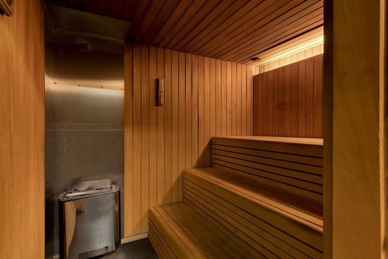 The sauna inside the spa area
