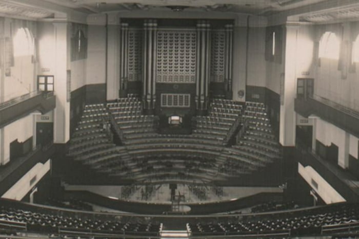 The building’s Main Hall in 1942, three years before the fire.