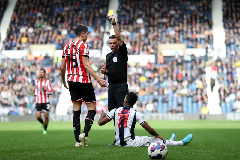 Here are the card totals for the 24 clubs in the English second tier.