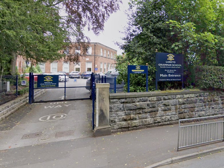Loreto Grammar School in Altrincham ranked sixth in the North West and 70th nationally