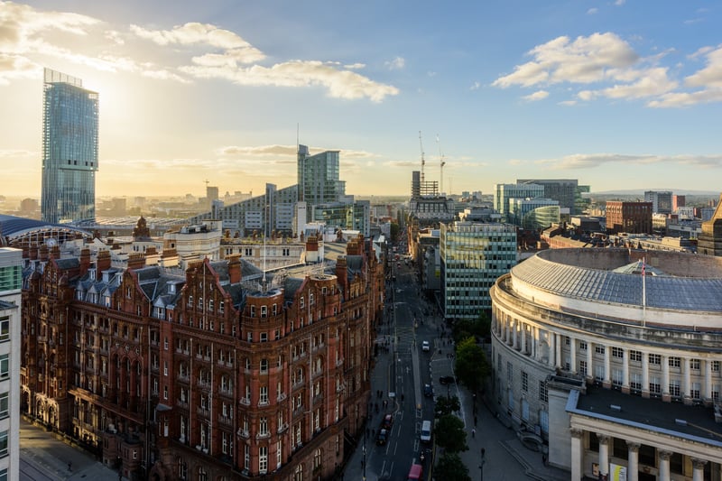 Manchester is number seven with 227 listed buildings per 100,000 residents and 82,200 aesthetic TikToks.