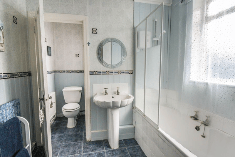 Pictured here is the bathroom, which doubles as a shower too. For more privacy, there is a separate room within dedicated to hosting just the toilet