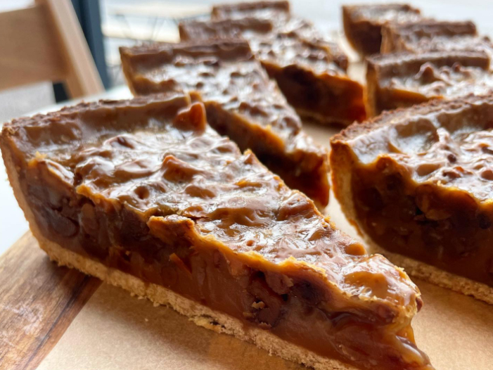 The Wild Loaf is a small bakery on the outskirts of the city centre, serving a range of pastries. and bread. Options change regularly, however, great pies included their apple chaussons and this pecan tart - it counts as a pie, right?