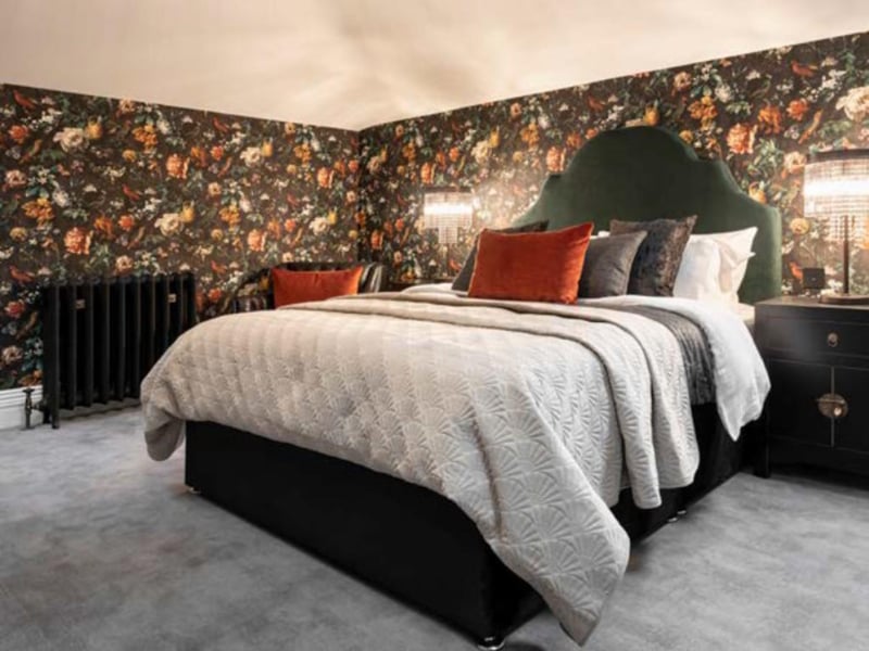 A spacious bedroom.