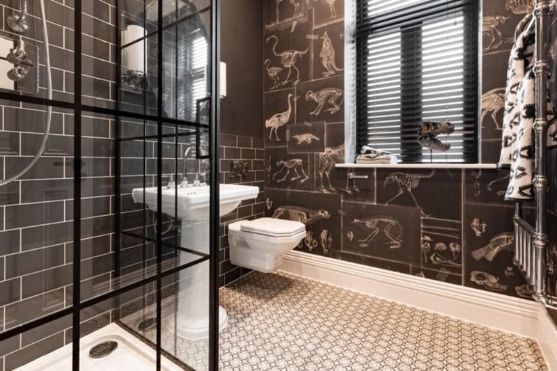 Luxurious bathroom with unique design.