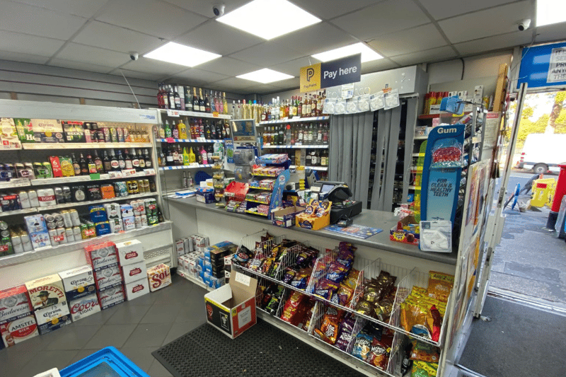 The counter is pictured here, including an extensive range of alcohol