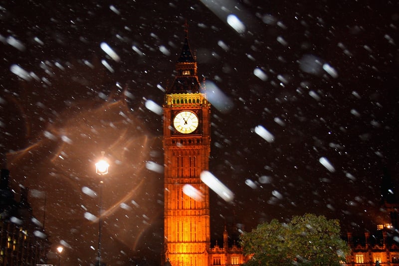 An early spell of snow hit the country in October of 2008. It was the first time there had been snowfall in October in decades and the first in London since the 1930s. 