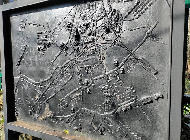 We spotted this fine map on the footpath heading to St Werbughs City Farm from Ashley Hill, opposite Hurlingham Road - and despite some research, we can’t find who created this, and why. Anyone with the answers, please get in touch by emailing hello@bristolworld.com