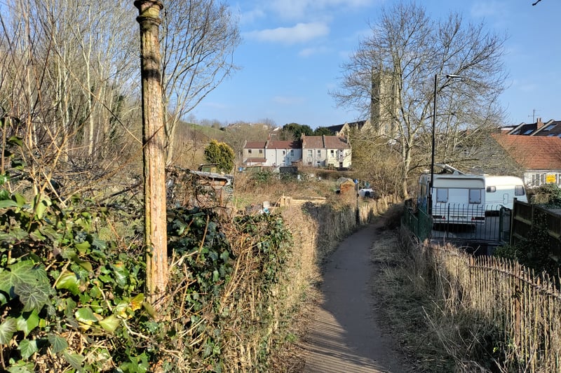 Gas lamps were first used in Bristol in 1811 - and in 1911, there were 695 in the city. Today you can still see the structures, including these two on the pathway from Mina Road in St Werbughs toward Ashley Hill.