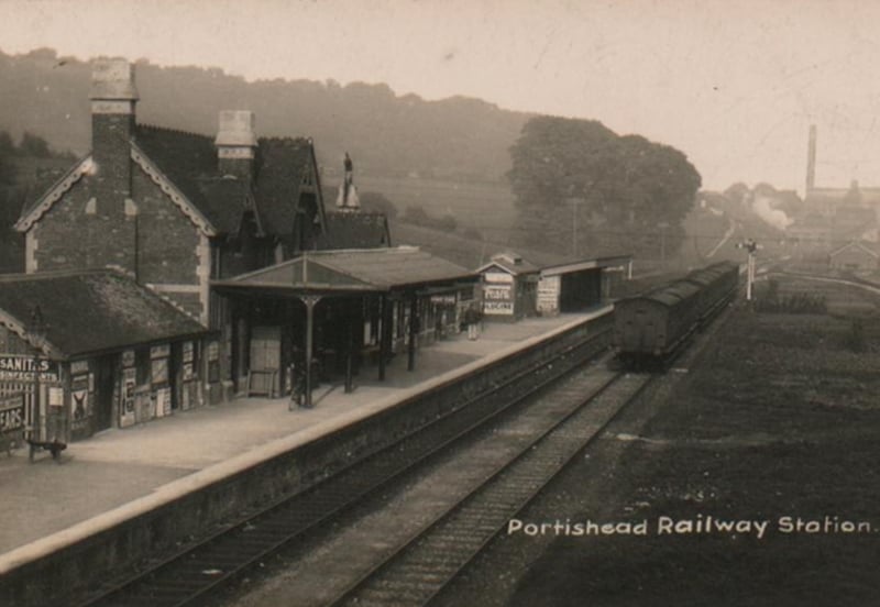 The main stop in the town on the Bristol and Portishead Pier and Railway. It was opened in 1867 - but closed in 1954 to make way for Portishead B power station. A replacement town station was built, but closed in 1964. There was also a Portishead Pier station, which opened 1970, and closed in 1904.