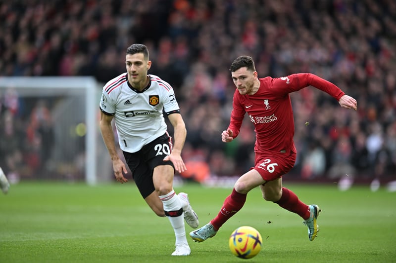 Assisted Cody Gakpo’s opener and worked tirelessly down the left flank for Liverpool as they thrashed their bitter rivals Manchester United by seven goals to nil.